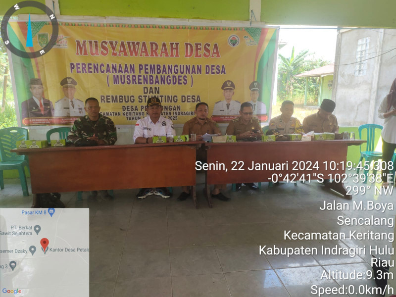 Danramil 09/Kemuning Mengikuti Kegiatan Musrembangdes dan Rembuk Stunting di Desa Petalongan