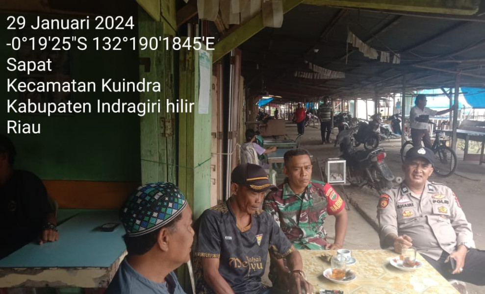 Ciptakan Hubungan Keharmonisan Antara Koramil 04/Kuindra dan Masyarakat di Kelurahan Sapat