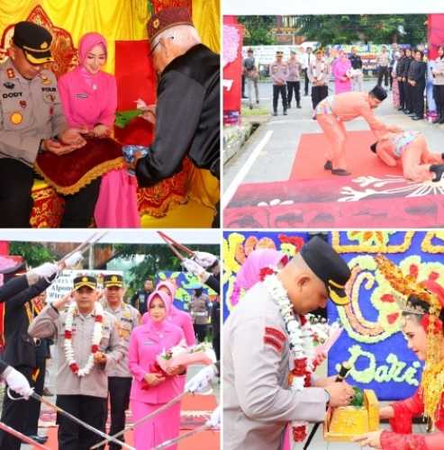 Melihat Prosesi Sertijab Kapolres Inhu dari AKBP Bachtiar Alponso  Kepada AKBP Dody Wirawijaya