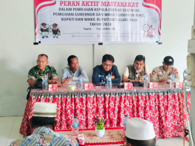 Danramil 04/Kuindra Dampingi Panwaslu Dalam Sosialisasi Pengawasan Partisipasi Pilkada 2024