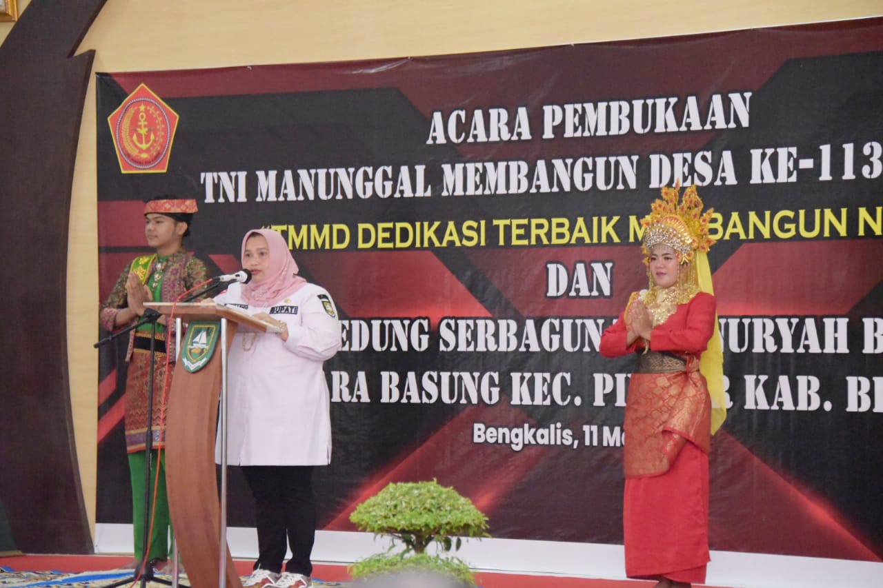 Kasmarni : Kegiatan TMMD Seirama Dengan Tekad Pemkab Bengkalis. 