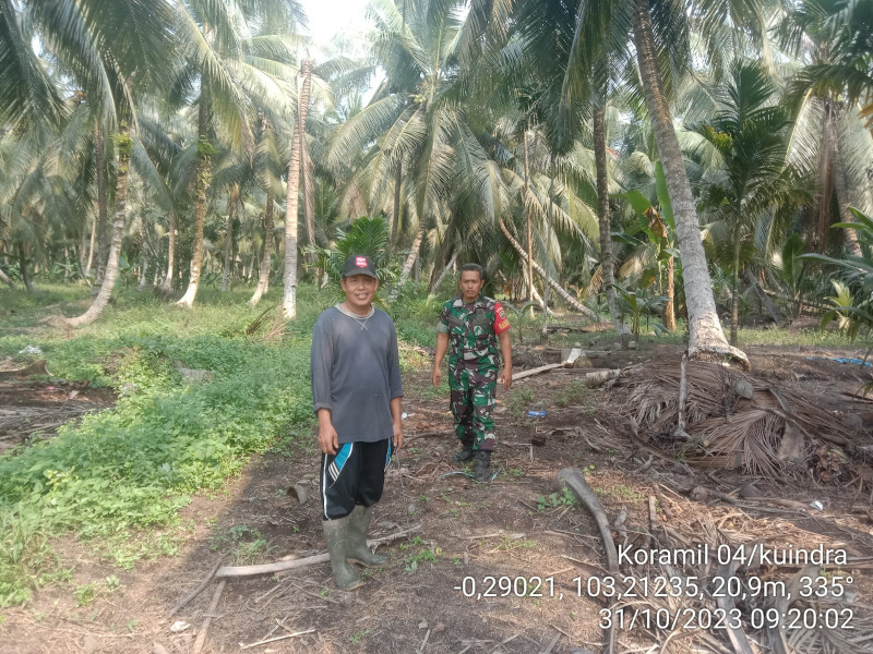 Memasuki Musim Kemarau, Babinsa Koramil 04/Kuindra Mewaspadai Lahan dan Hutan Dari Kebakaran