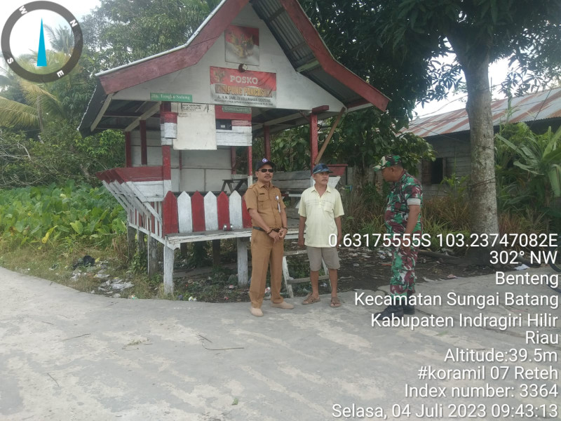 Rutinitas Koramil 07/Reteh Tingkatkan Komunikasi Sosial Dengan Warga