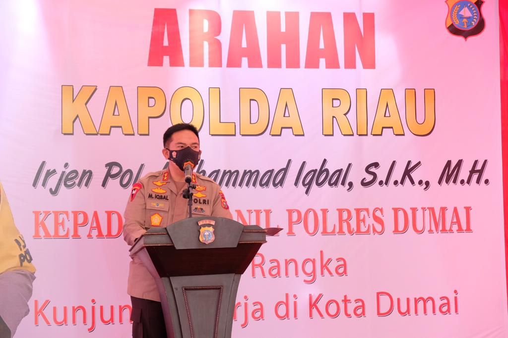 Instruksi Kapolda Riau Pada Personel Polres Dumai : Mampu Mengimplementasikan Polri Yang Presisi