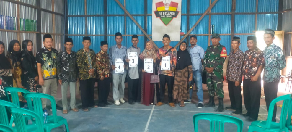 Desa Pasar Kembang, Danramil 09/Kemuning Dampingi Pencabutan Nomor Urut Pilkades