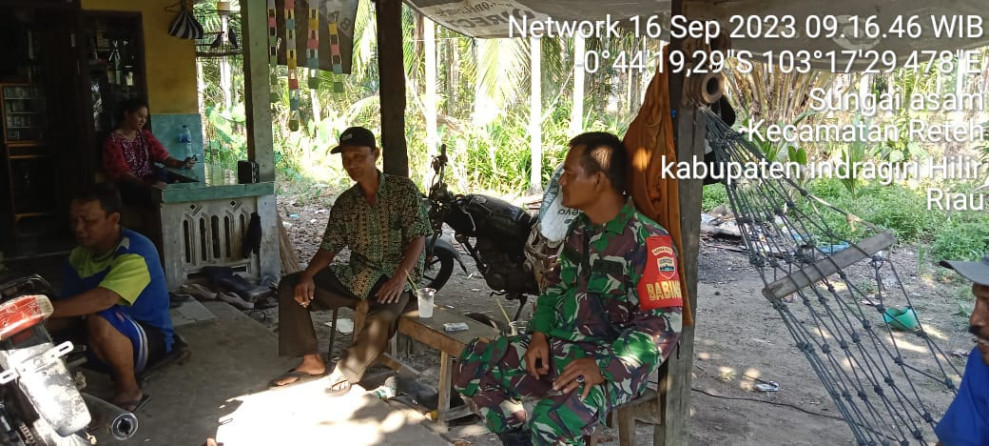 Jika Ada Permasalahan di Wilayah, Koramil 07/Reteh Harapkan Segera Laporkan Ke Babinsa