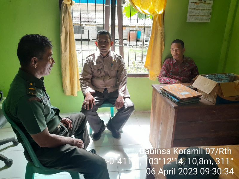 Komsos Bersama Koramil 07/Reteh, Serda Ramli di Binaan