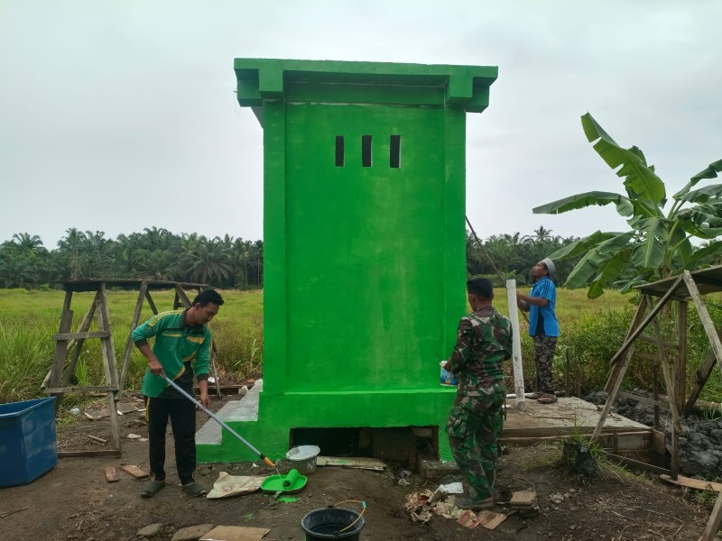 Pembangunan MCK  di Lokasi TMMD Kodim 0314/Inhil Selesai 100 Persen