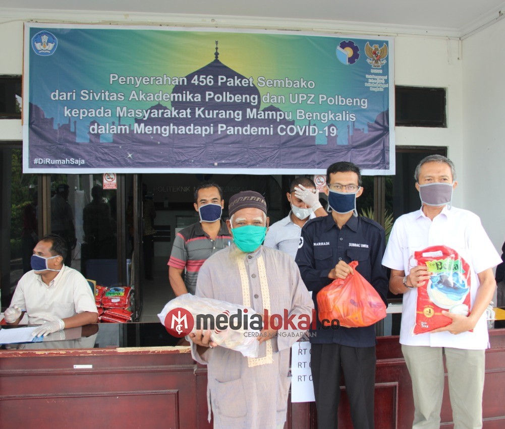 Polbeng Bengkalis Salurkan 456 Sembako  Polbeng Bengkalis Salurkan 456 Sembako