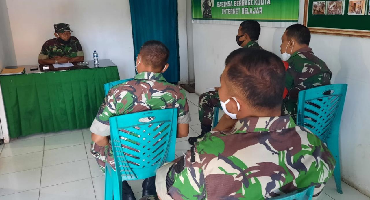 Tingkatkan Kinerja Satuan, Danramil 03/Tempuling Pimpin Giat Jam Komandan