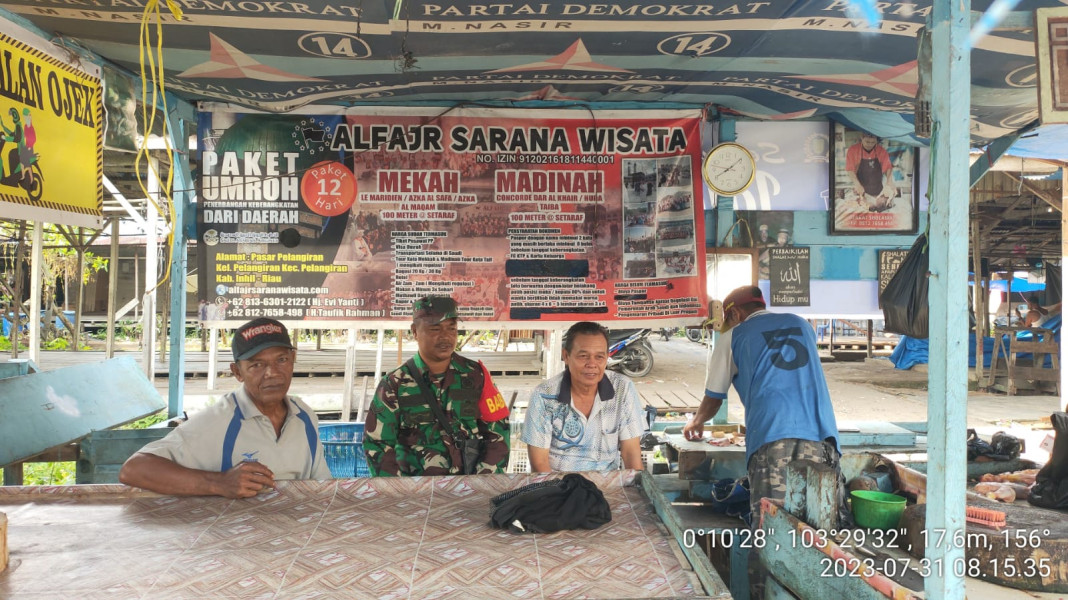 Timbulkan Rasa Saling Menghormati dan Pupuk Rasa Kebersamaan Bersama Babinsa Koramil 10/Pelangiran