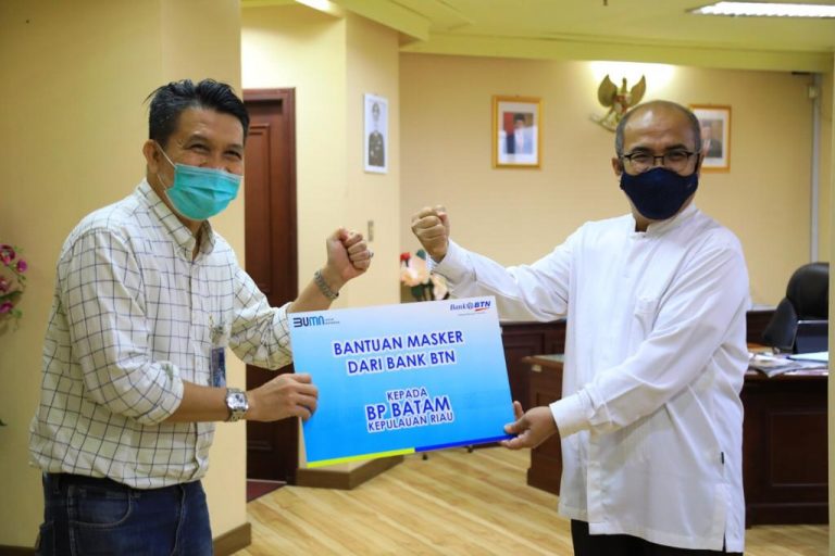 BP Batam Terima Bantuan 2.000 Masker dan Hand Sanitizer dari Bank BTN