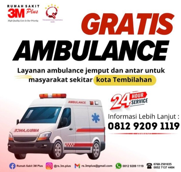 Semakin Dekat dengan Masyarakat, Rumah Sakit 3M Plus Tembilahan Sediakan Ambulan Gratis