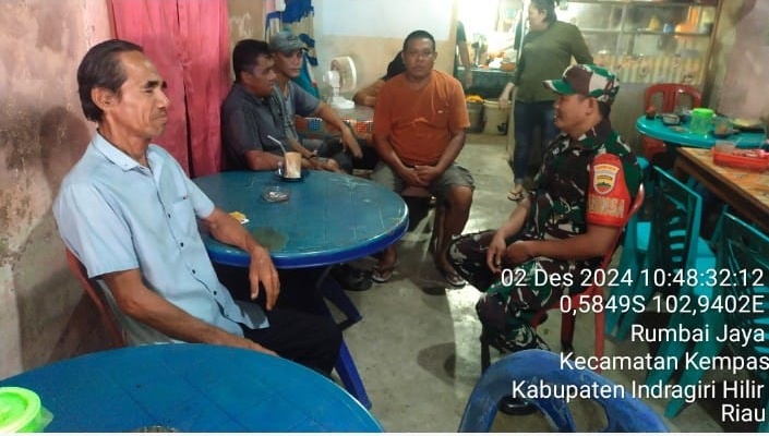 Kolaborasi Babinsa Koramil 03/Tpl Dan Tomas Desa Binaan Jaga Kondusifitas Wilayah