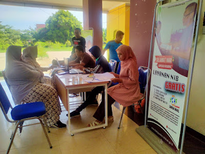 Diskop dan UMKM Inhil Lakukan Persiapan Kegiatan Pendaftaran Pembuatan NIB Gratis di Car Free Day