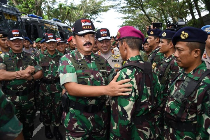 Panglima TNI Cek Kesiapan Pasukan Pengamanan Pileg dan Pilpres 2019