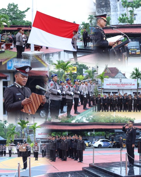 Polres Indragiri Hilir Gelar Upacara Peringati Hari Sumpah Pemuda ke-97 Tahun 2025