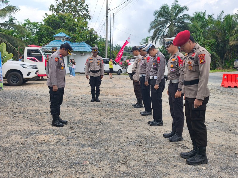 Kapolsek Kemuning Pimpin Apel Pagi Pos Pam Ops Ketupat Lancang Kuning 2026