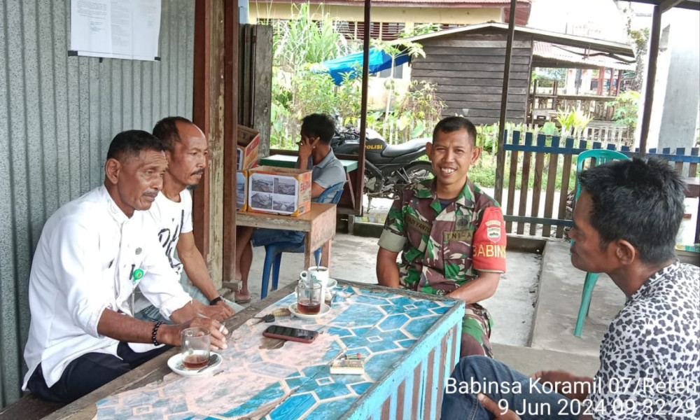 Koramil 07/Reteh Jalin Hubungan Yang Harmonis Dengan Komsos di Binaan