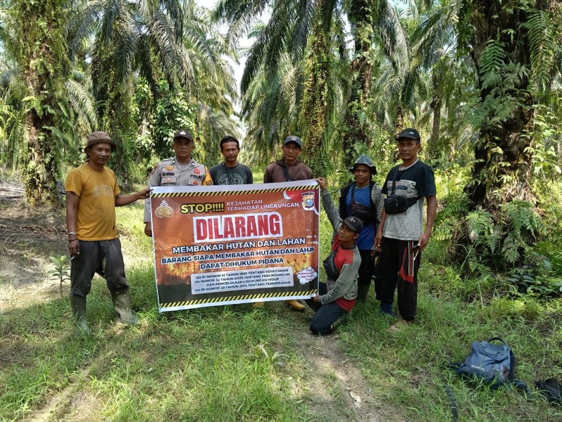 Polsek Kemuning Gencar Lakukan Patroli Karhutla dan Sosialisasi Maklumat Kapolda Riau