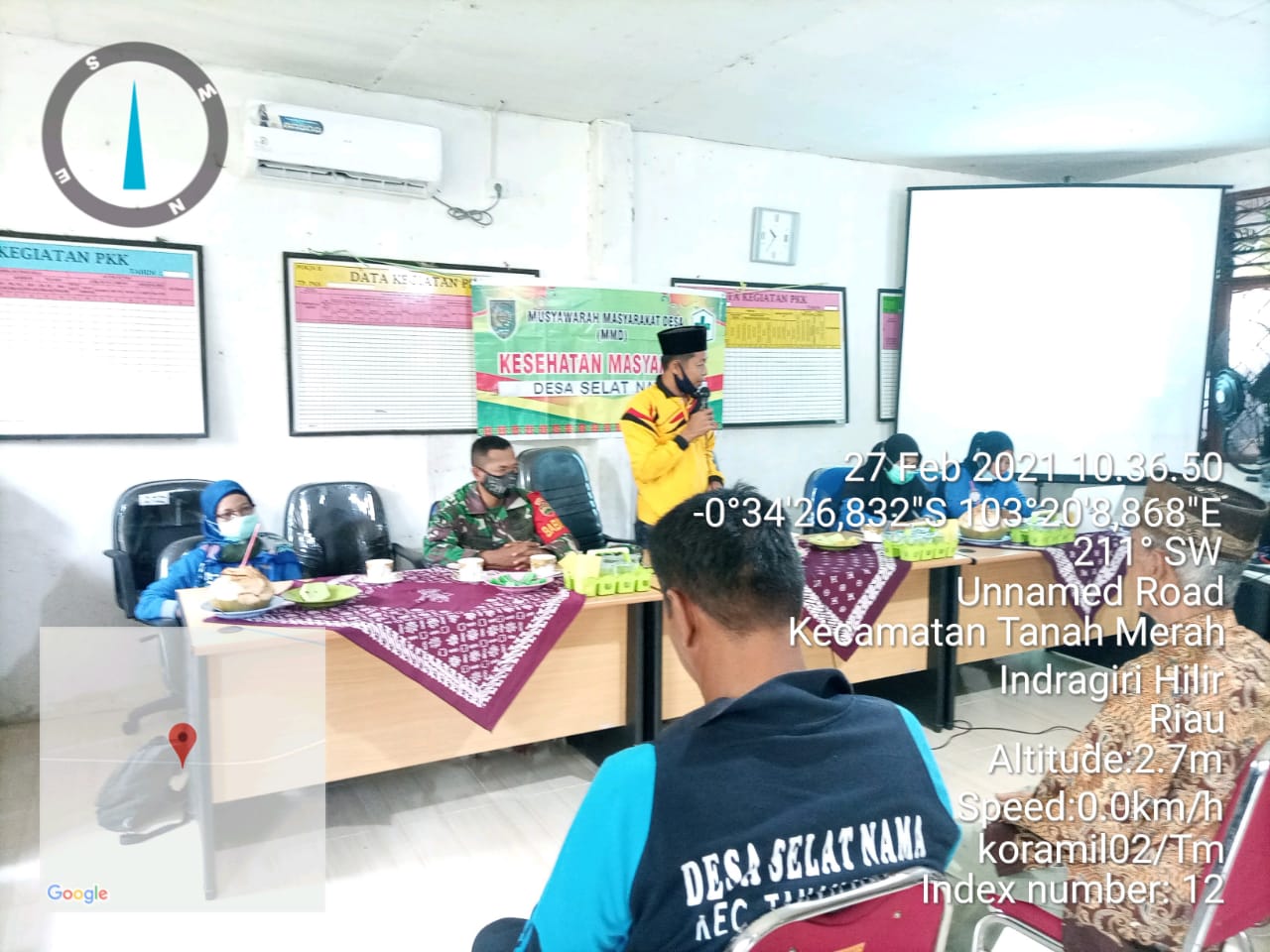 Babinsa Koramil 02/Tanah Merah Hadiri MMD Kesehatan di Desa Selat Nama