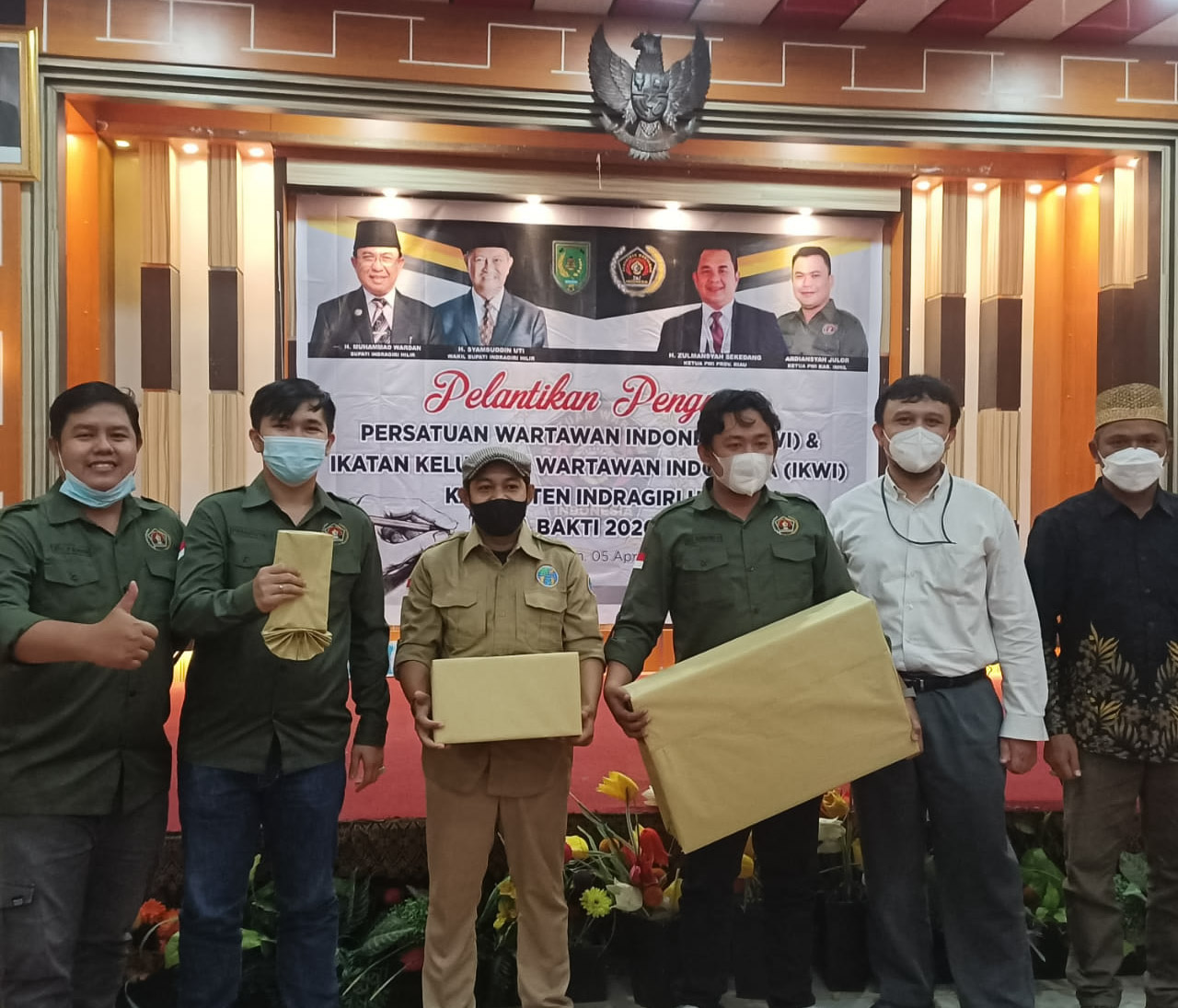 PLN UP3 Rengat Ikut Semarakkan Pelantikan Pengurus PWI dan IKWI Inhil dengan Door Prize