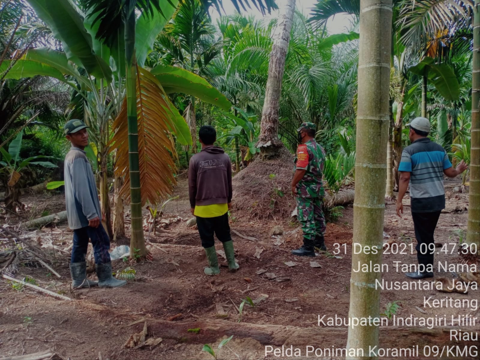 Babinsa Desa Nusantara Jaya Cegah Karhutla