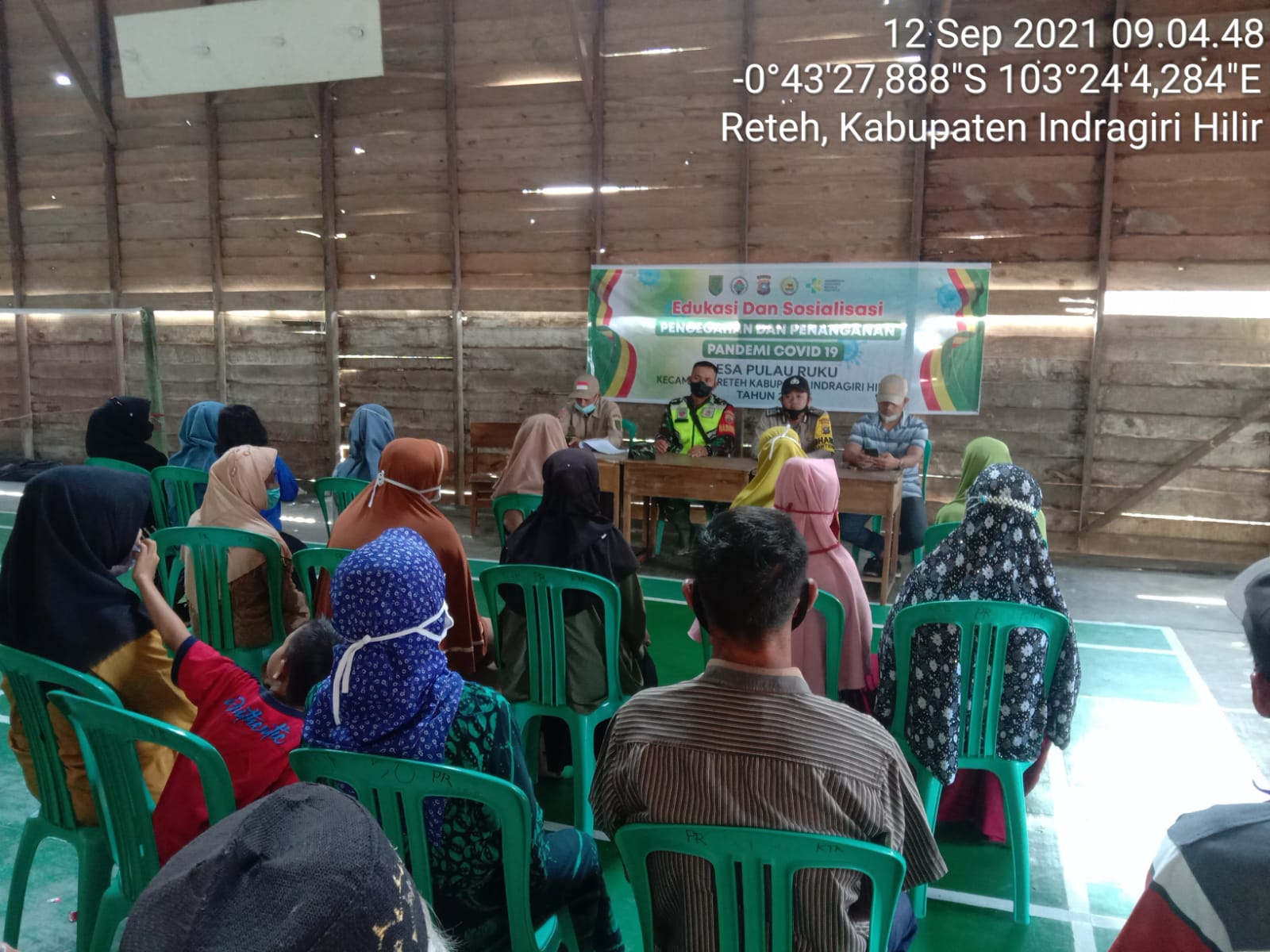 Babinsa Koramil 07/Reteh Hadiri Sosialisasi dan Edukasi Pencegahan Covid-19