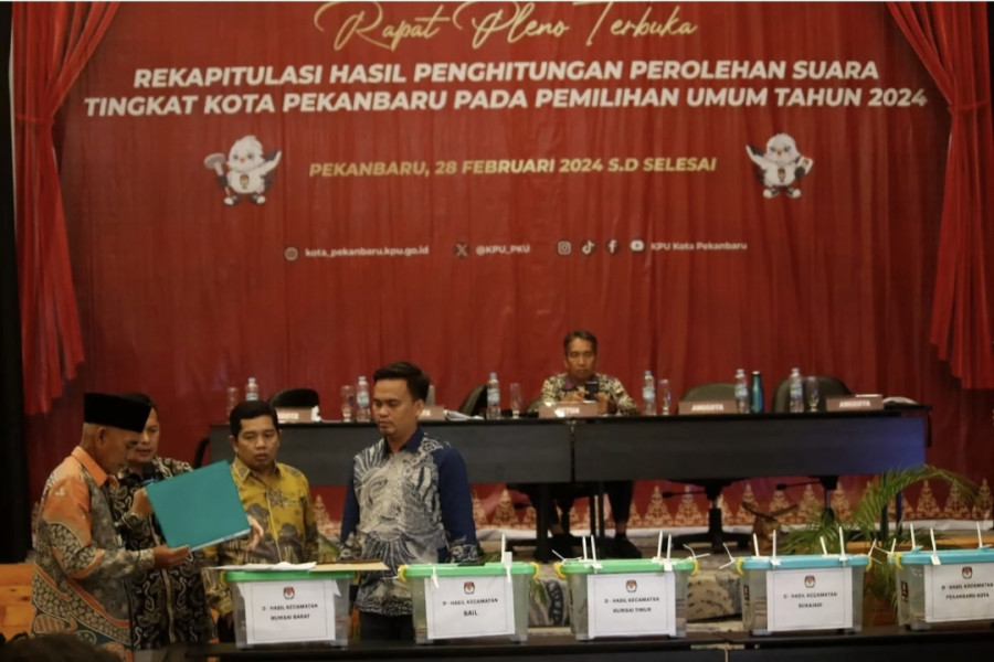 KPU Kota Pekanbaru Rampungkan Perhitungan Suara