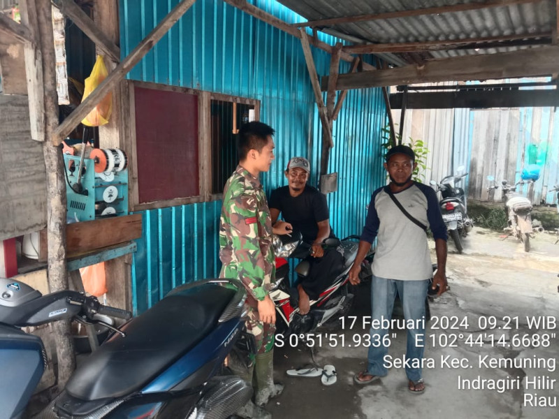 Jaga Kekompakan dan Kebersamaan Melalui Komsos Babinsa Koramil 09/Kmg