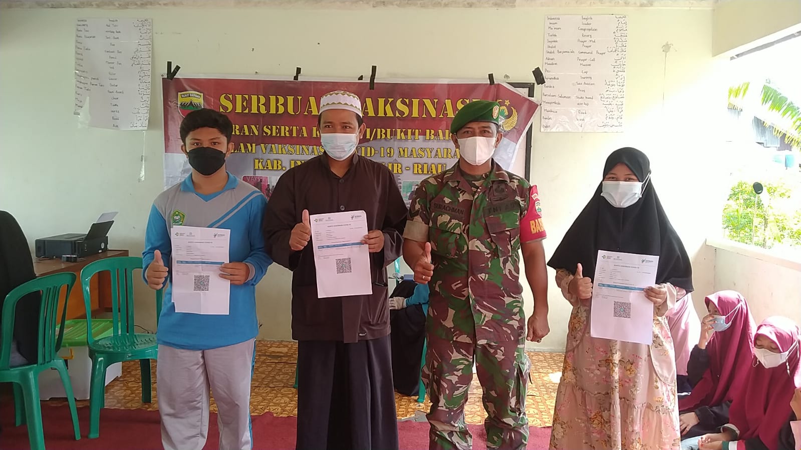 Kodim 0314/Inhil Terus Gencar Serbuan Vaksinasi Dosis 1 dan 2