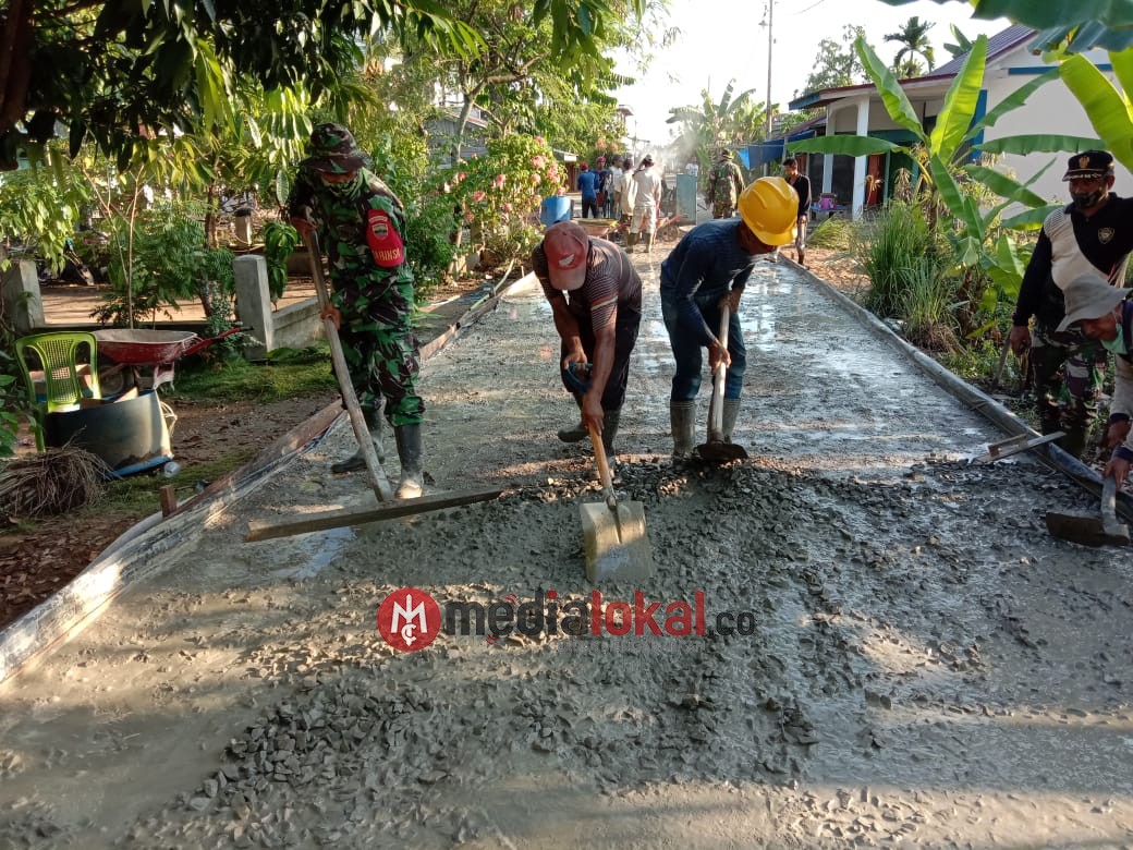 Semangat Satgas Pra TMMD Imbangan Kodim 0314/Inhil Capai 50 Persen Dalam Seminggu