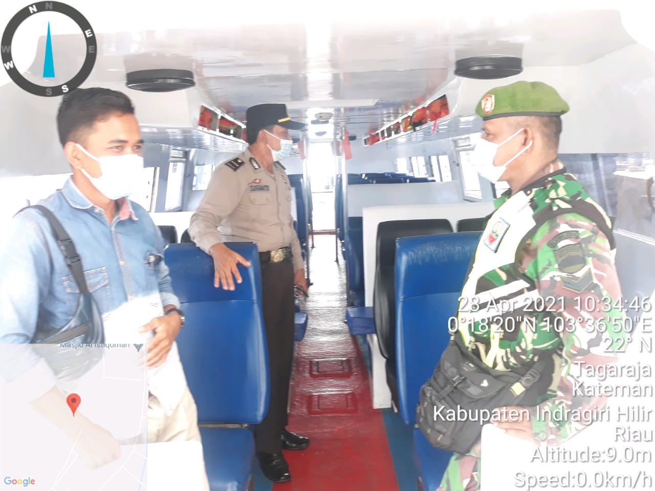 Babinsa Koramil 06/Kateman Sertu Wirman Pantau Aktifitas Penumpang Speedboat