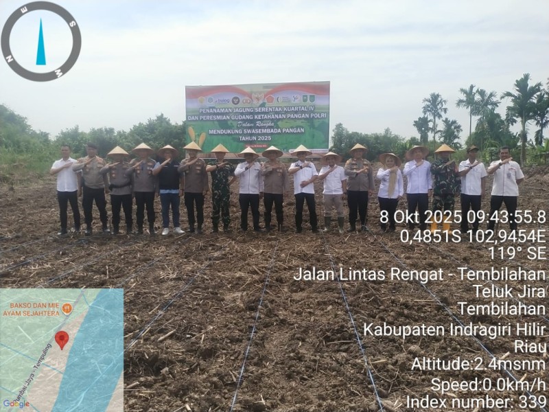 Babinsa 03/Tempuling Hadiri Penanaman Jagung Serentak: Dukung Asta Cita Presiden Melalui Ketahanan Pangan