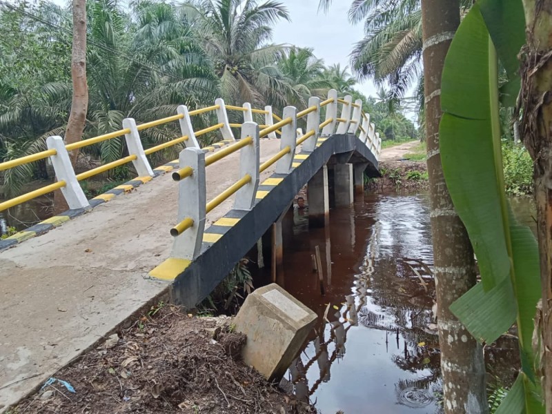 Koramil 07/Rth Selesaikan Renovasi Jembatan di Desa Karya Tunas Jaya, TMMD ke-123 Berhasil