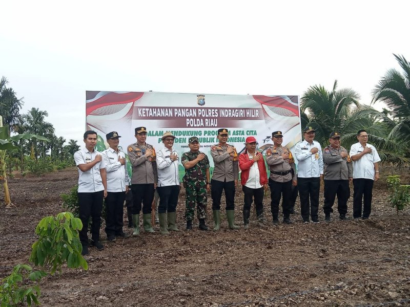 Dukung Program Asta Cita Presiden RI, Danramil 03/Tpl Hadiri Kick Off Ketahanan Pangan Polres Inhil