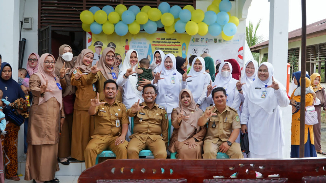 Wabup Rohil Hadiri Launching Crash Program Polio di Kepenghuluan Labuhan Tangga Besar