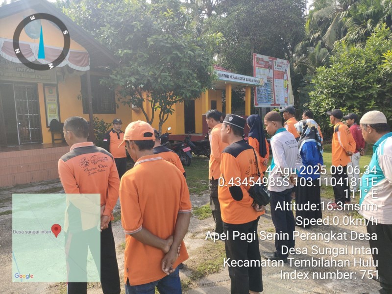 Semangat Disiplin Warnai Apel Pagi Desa Sungai Intan