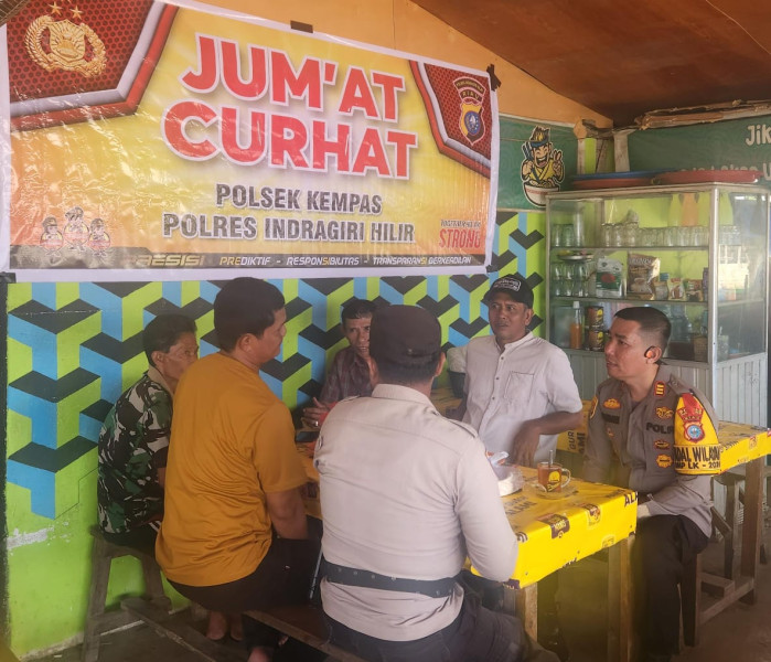 Kapolsek Kempas Sarapan Bareng dengan Tomas Desa Pekan Tua, Ciptakan Kamtibmas selama Pilkada