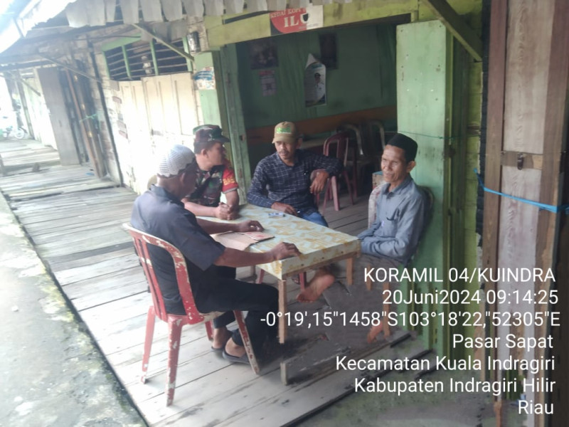 Babinsa Koramil 04/Kuindra Harap Jaga Kekompakan dan Semangat Gotong Royong