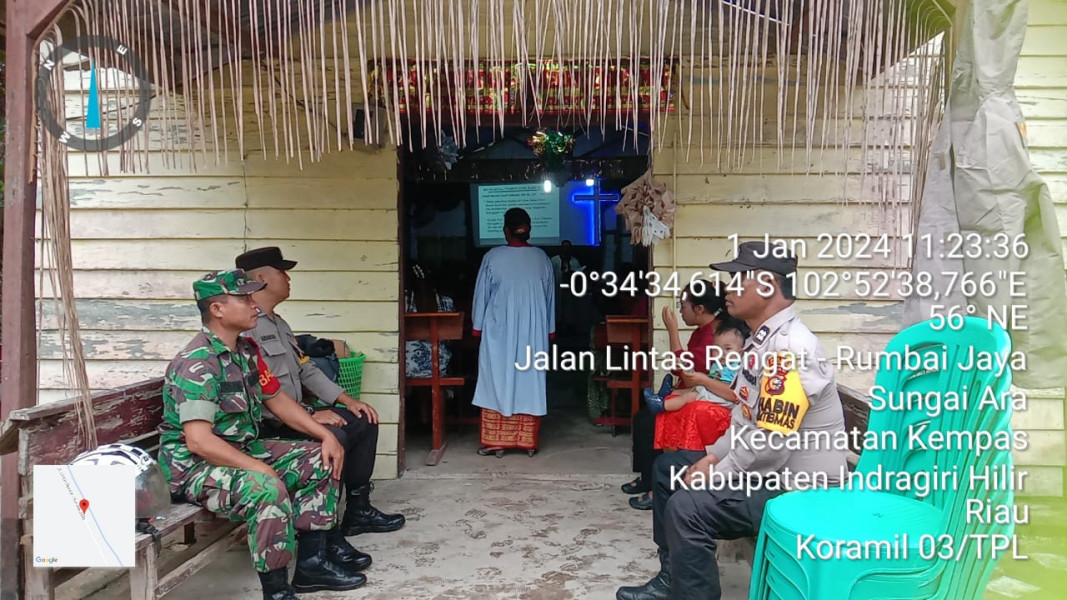 Pantang Kendur di Hari Libur, Babinsa 03/Tpl Amankan Tahun Baru