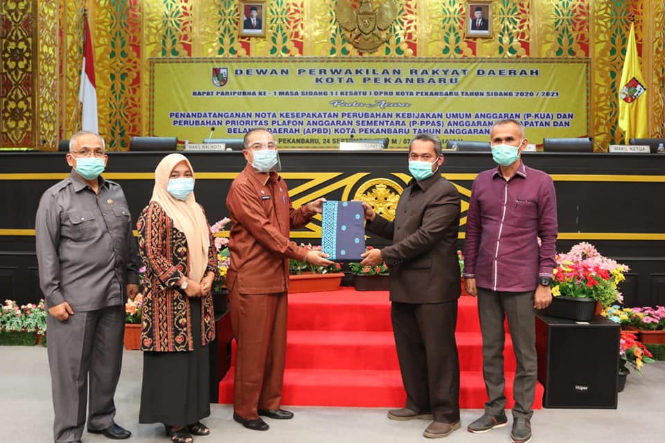 Penandatanganan KUA-PPAS Perubahan APBD Pekanbaru Tahun 2020 Rampung