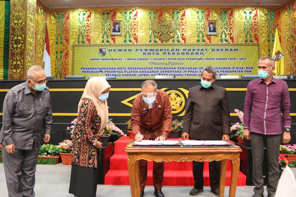 Penandatanganan KUA-PPAS Perubahan APBD Pekanbaru Tahun 2020 Rampung