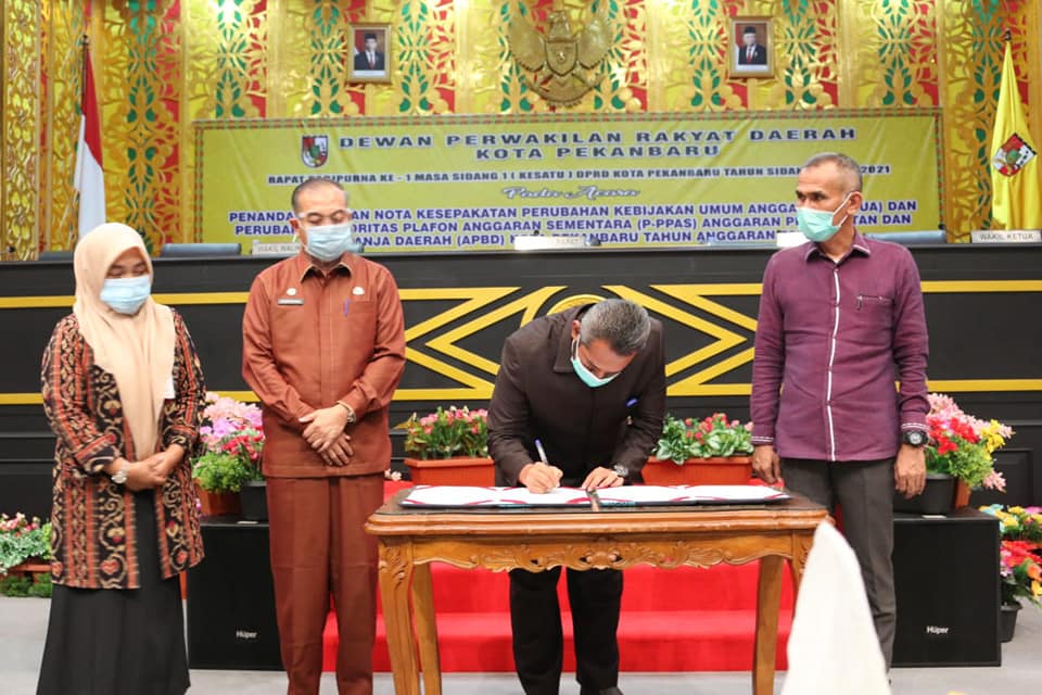 Penandatanganan KUA-PPAS Perubahan APBD Pekanbaru Tahun 2020 Rampung