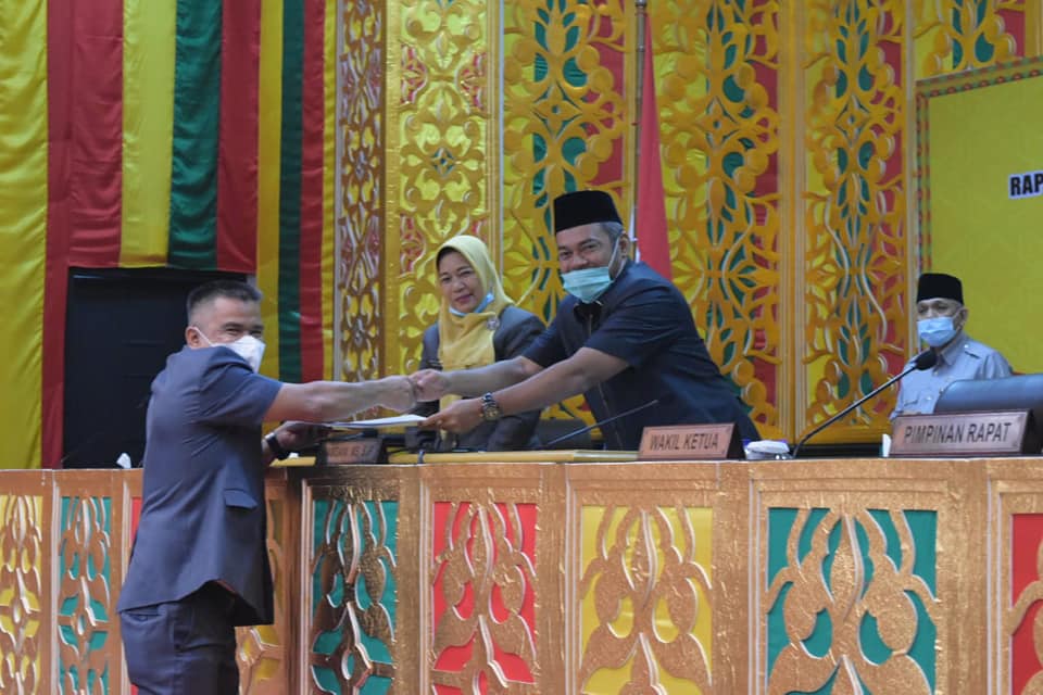Rapat paripurna Reses  masa sidang Ke I 2020/2021 dibahas DPRD