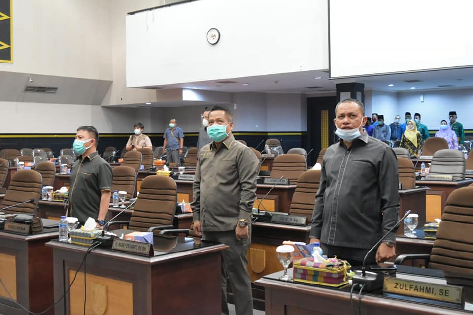 Rapat paripurna Reses  masa sidang Ke I 2020/2021 dibahas DPRD