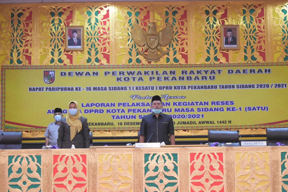 Rapat paripurna Reses  masa sidang Ke I 2020/2021 dibahas DPRD