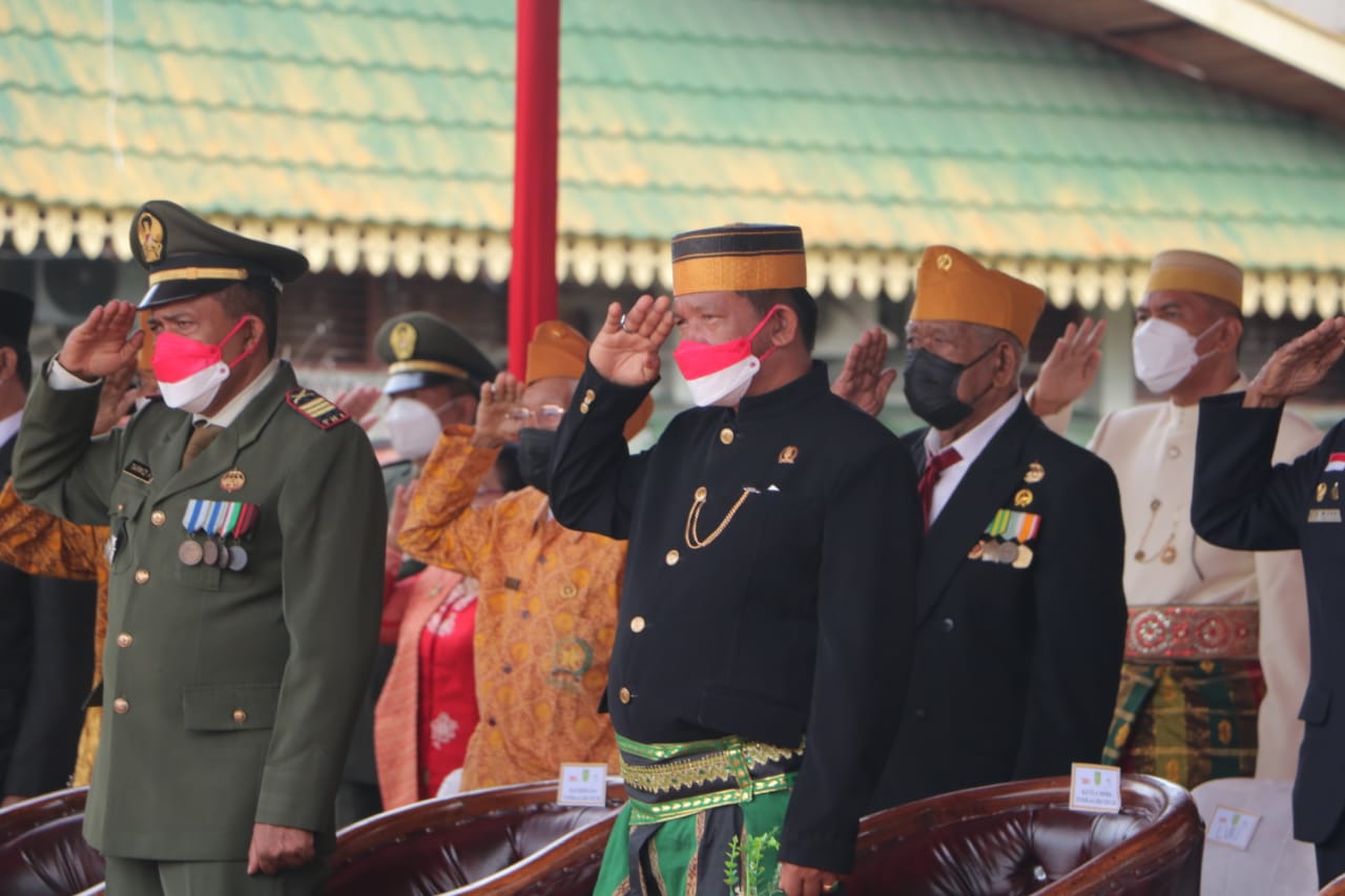 Bersama Forkopimda, Pimpinan DPRD Inhil Ikuti Pelaksanaan HUT RI ke-76