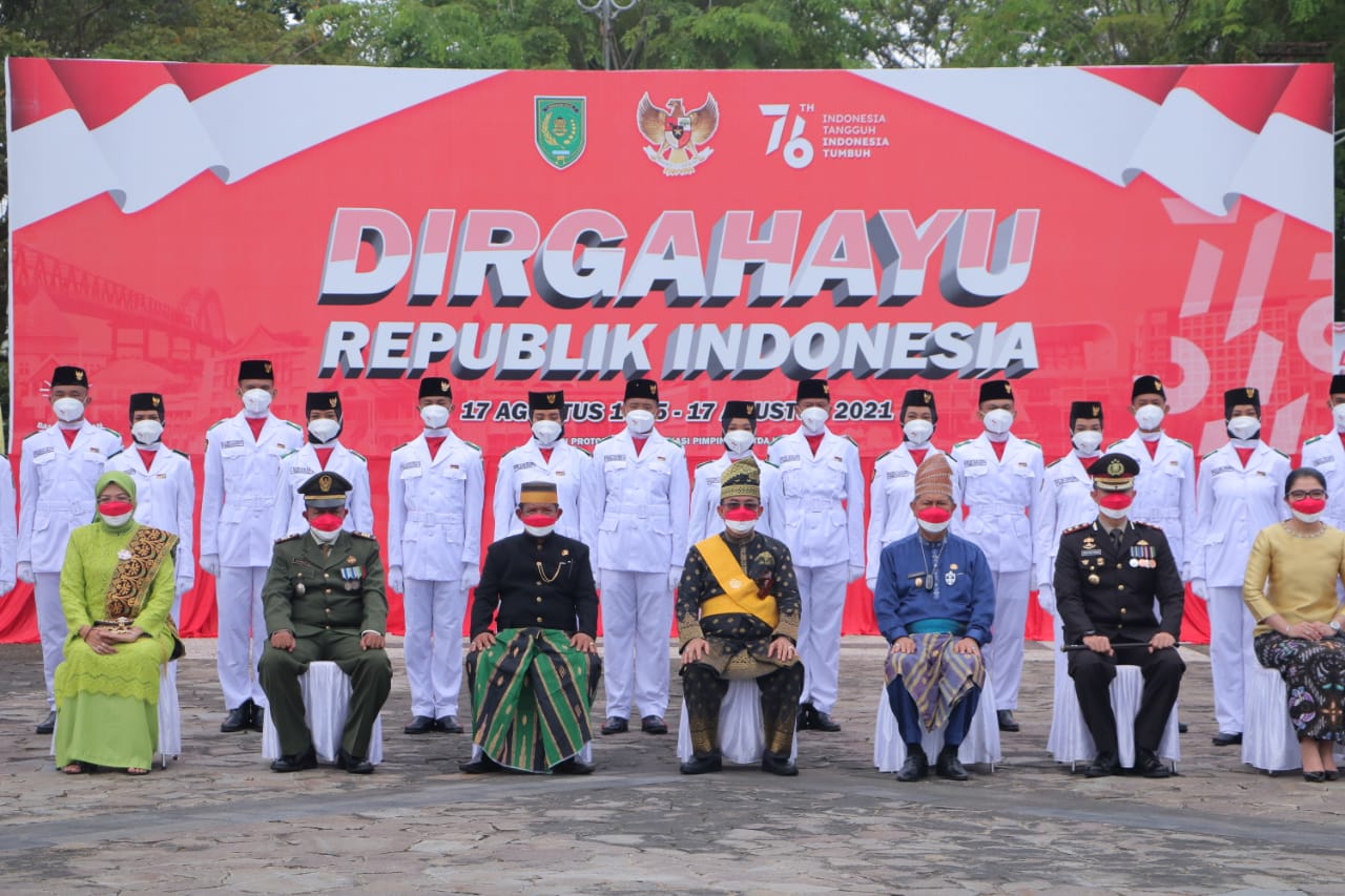Bersama Forkopimda, Pimpinan DPRD Inhil Ikuti Pelaksanaan HUT RI ke-76