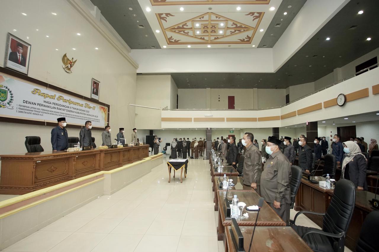 Dihadiri Bupati, DPRD Inhil Gelar Rapat Paripurna ke-11 Masa Persidangan III Tahun 2021